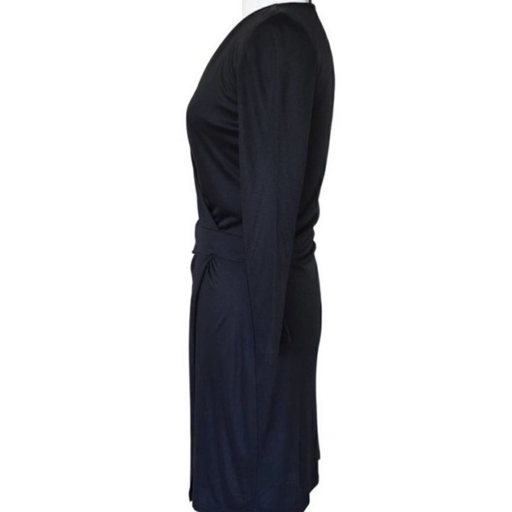 BOSS Hugo Boss Exandria V-neck Faux Wrap Midi Dress Navy  long sleeve $348 - Picture 3 of 10